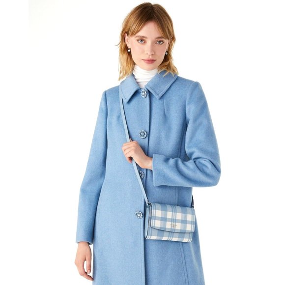 New Kate Spade Perry Saffiano Crossbody Blue Multicolor - Picture 2 of 5